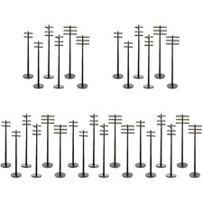  5 Count Miniature Lamp Post Telephone Poles Model Railway Accessories