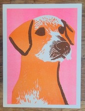 Mid Century Border Terrier Dog