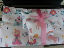 dolls quilt or pram or bed padded with two small pillows 16 by 14inch