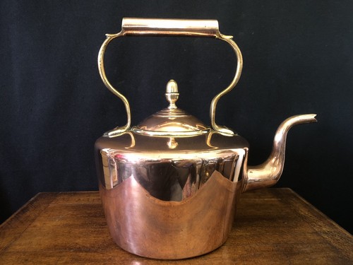 Victorian copper stove kettle - victorian,