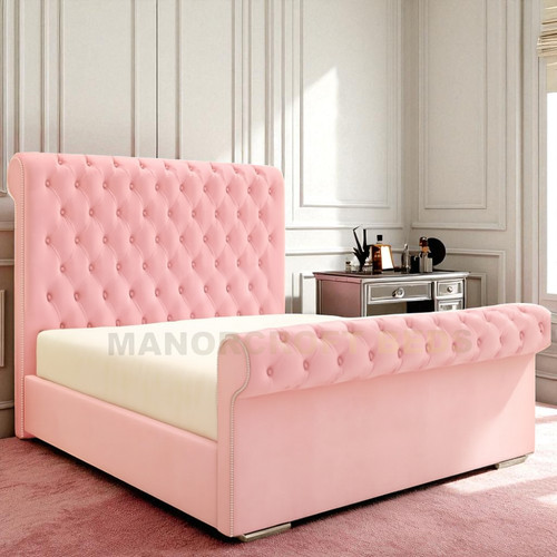 Chesterfield sleigh bed - chesterfield,