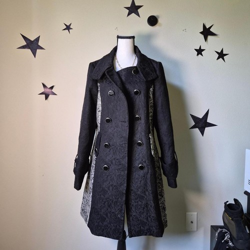 Papillon black brocade - papillon, trench