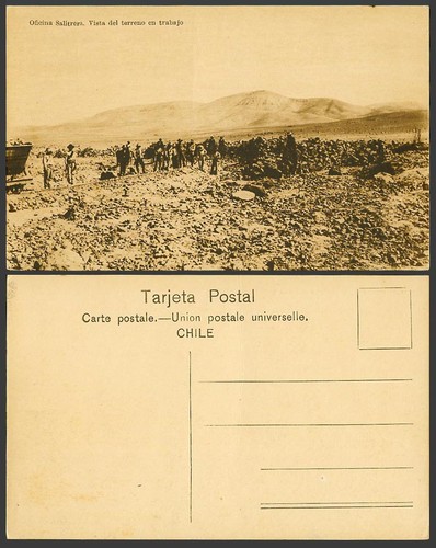 Chile old postcard salitrera - old,