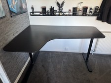 IKEA BEKANT Desk Left Hand Corner, Oak, 160cm x 110cm with Black Legs
