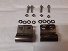 DESMO BADGE BAR MOUNTING X 2 + FITTINGS ALL STAINLESS + FREE screws nuts washers