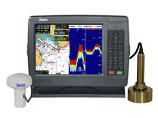 FishFinder GPS Chartplotter 10.4" FREE UK EU Charts Included, Brass Transducer