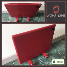 Red Electric Slimline Panel Heater 500mm(w) x 400mm(h) NOVA R + Feet 1000W