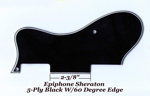 Sheraton ply black pickguard - 5-ply,