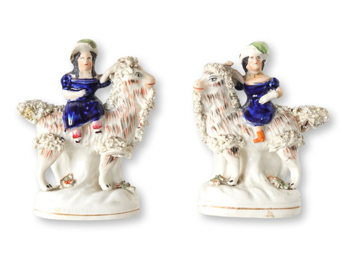 Antique staffordshire children - antique,