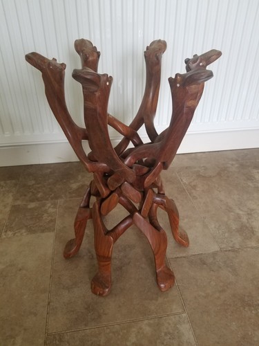 Antique wooden plant stand