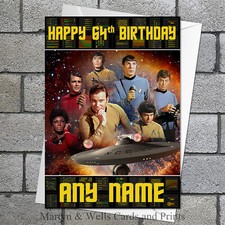 Star Trek birthday card. 5x7