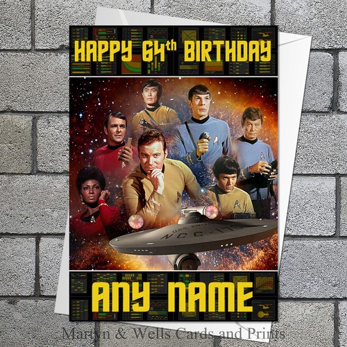 Star trek birthday card - trek, card.
