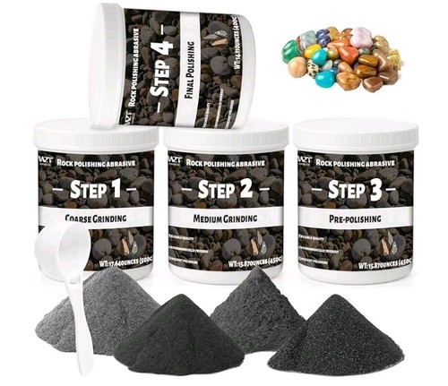 Rock tumbler grit polishing - ,