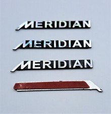 4 x MERIDIAN  Aluminium Badge Speaker Emblem 51 x 6mm Free P&P