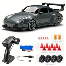 Remote Control Drift Car, 2.4Ghz 4WD Remote Control Car with Lights, Tires And R