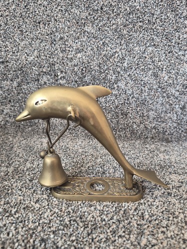 Vintage brass dolphin bell - dolphin,