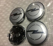 4x Opel Alloy Wheel Hub Centre Cap Set Center Caps Silver/Silver 60mm