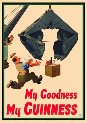 Vintage poster guinness crane - vintage,