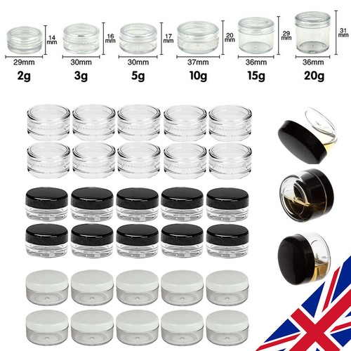 20g clear plastic sample - clear,