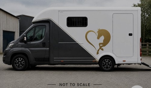 Horse box vinyl decal - box, –