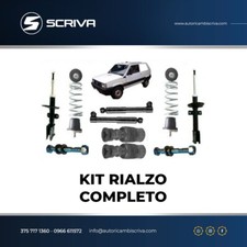 KIT RIALZO FIAT PANDA 4X4(141) 4 AMMORTIZZATORI + MOLLE + TAMPONI + BULLONI