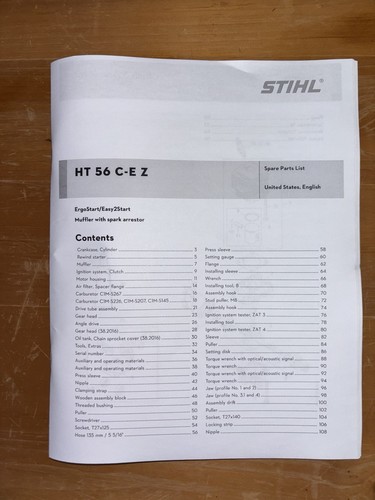 Ht56 stihl pole - pole, saw