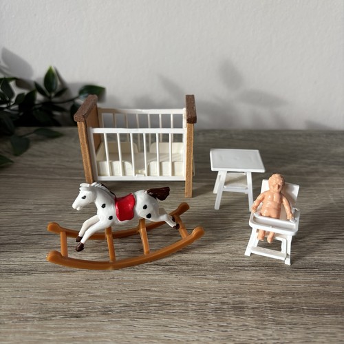 Vintage lundby nursery cot - vintage,