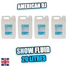 American DJ Snow Fluid 20L (4x5L) Snow Machine Liquid for Fake Snow Effects
