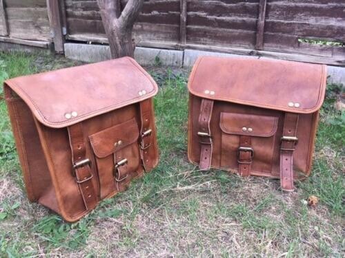 Leather bag saddle - leather, motorcycle