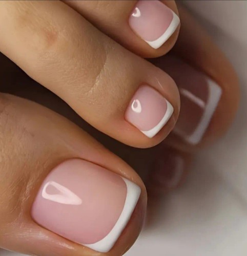 24pk false toe nails french - false,