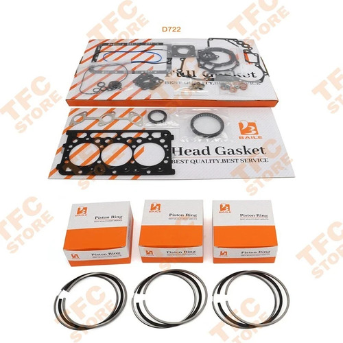 D722 piston rings kit - kit, full