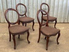 A set of 4 Victorian mahogany