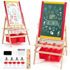 Kids Art Stand Wood Whiteboard
