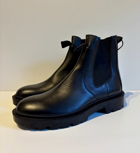 Zara black leather chunky sole - zara,