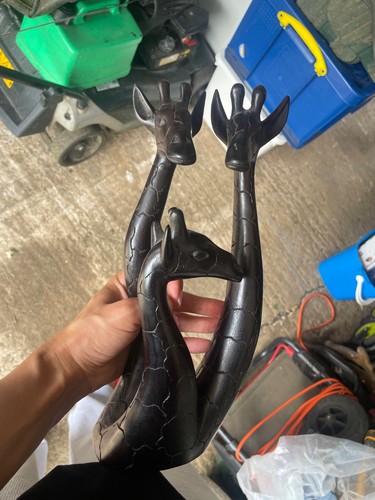 Hand crafted wooden - crafted, giraffe