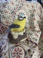 Motion Sensor Activated Chirping Bird Ornament Blue Tit 