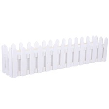  Decorative Wooden Picket Fence Planter Rectangle Window Box with Foam Insert
