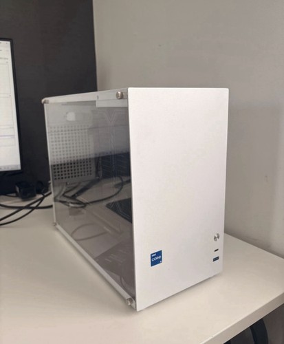 Custom white gaming desktop - white,