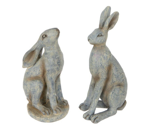 Pair small rabbit hare - pair,
