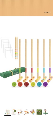 Apudarmis six player croquet - six,
