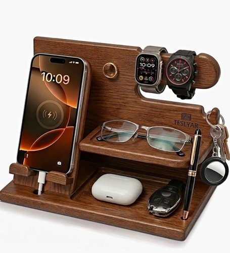 Teslyar wood valet tray - wood,