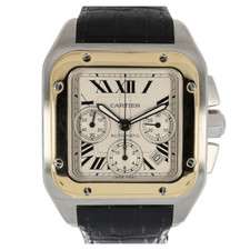 Preowned Cartier Santos 100 XL Steel & Gold W20091X7