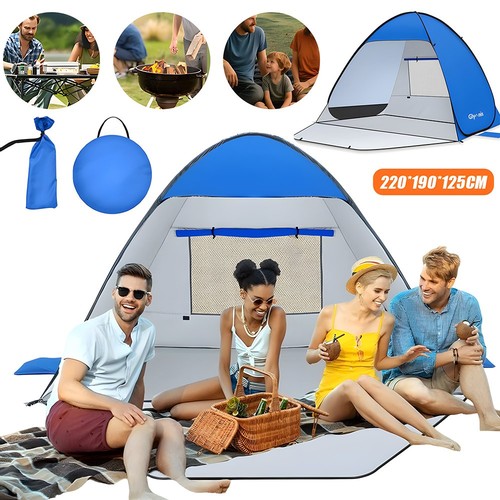 Pop beach tent - up,