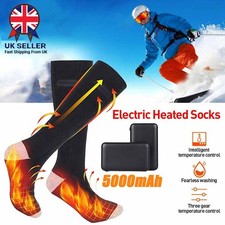 Unisex Electric Heated Socks Rechargeable 5V 5000mAh Battery Winter Foot Warmer