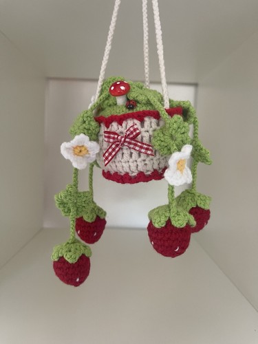 Handmade crochet strawberry - handmade,