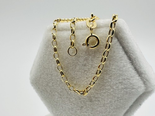 9ct yellow gold oval link - gold,