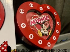 Disney Minnie Mouse WALL OR BEDSIDE CLOCK + NEW BATTERY L@@K MOTHERS DAY FREE P