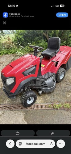 Mountfield 1740h ride lawn - on,