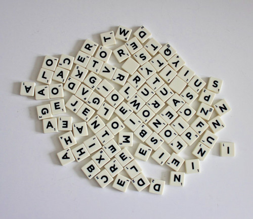 Ivory scrabble spare tiles - ,