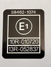 KAWASAKI ZXR750H "E1" FRAME CAUTION WARNING DECAL